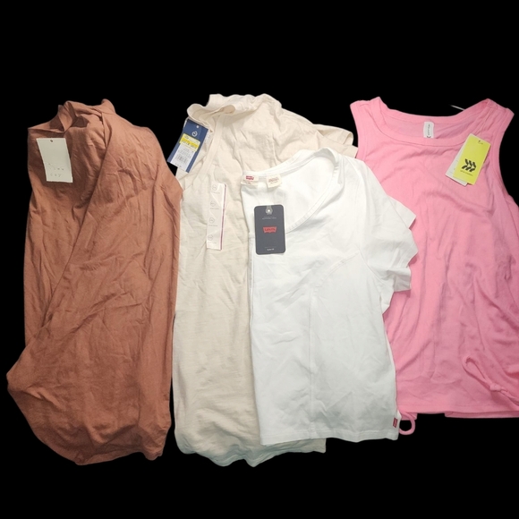 Assorted Women's XXL Tops Lot - Pink, White, Cream, and Brown. 4 Tops Total Nwt - Picture 1 of 5